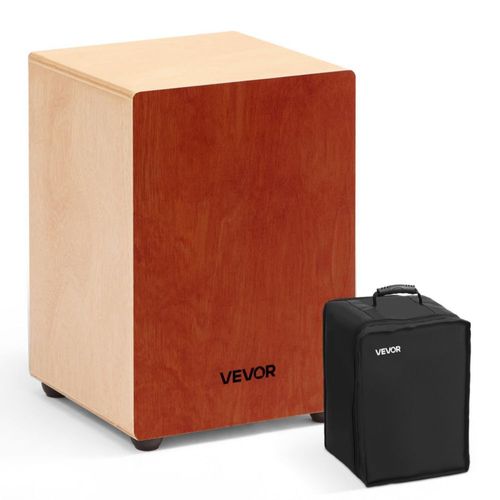Tambor Cajon Box VEVOR de madera ligera con cuerdas de guitarra 43 cm