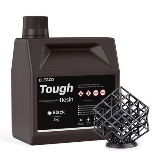 Resina para Impresora 3D ELEGOO Tough Negra 2000 g Alta Dureza