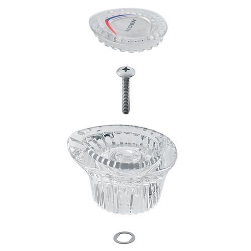 Kit de manijas de grifería Moen Chateau Collection cromado/blanco