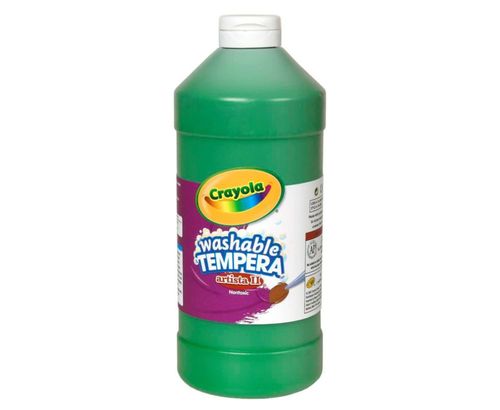 Botella exprimible Paint Crayola lavable verde tempera 946 ml