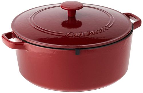 Cazuela Cuisinart Chef's Classic de hierro fundido esmaltado 7 litros roja