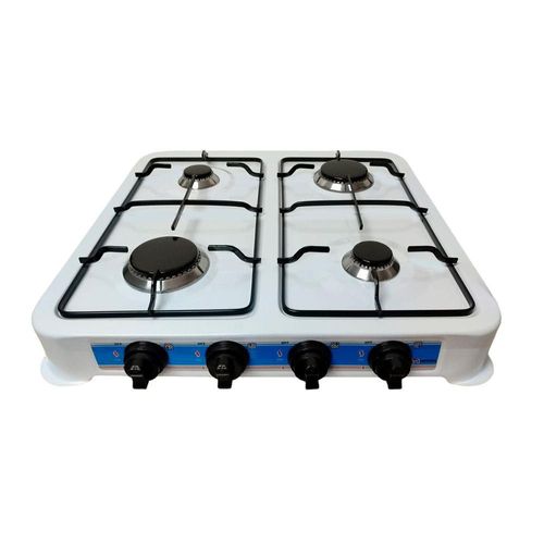 Parrilla Estufa Mesa Gas 4 Quemadores Acero Blanco Shorbull