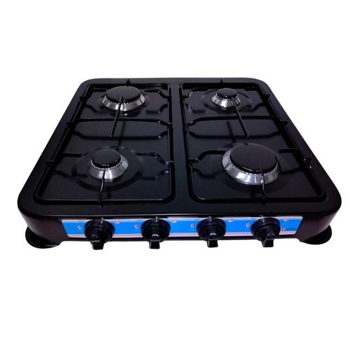 Parrilla Estufa Mesa Gas 4 Quemadores Acero Negro Shorbull