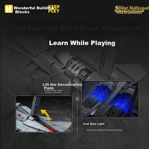 Bloques De Construcción Enlighten J-15 Avión De Combate Grande