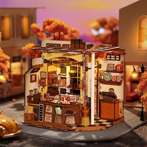 Kit Diy Ruotai Casa Miniatura Tienda Chocolate