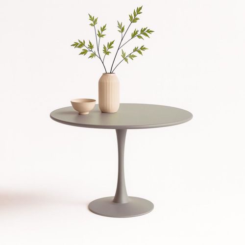 Mesa Exterior 100 cm Gris con Estilo Moderno y Estructura Duradera