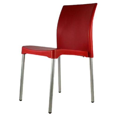 Set de 4 Sillas para Restaurante Color Rojo con Estructura Resistente