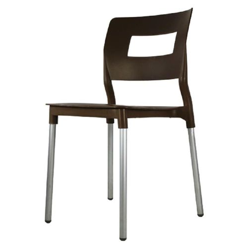 Set de 4 Sillas para Restaurante Color Tabaco Estilo Industrial