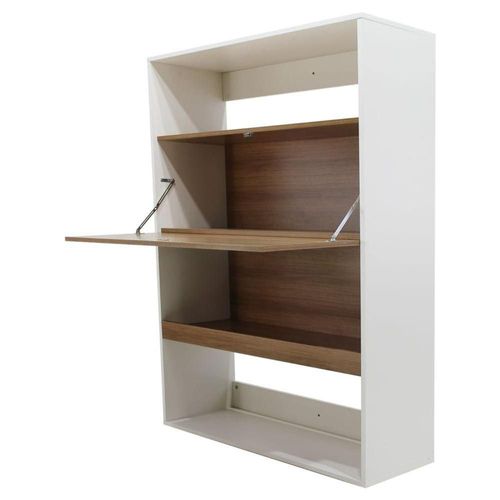 Escritorio Plegable Blanco para Oficina en Casa Ahorra Espacio