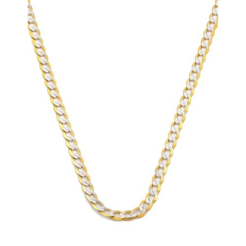 Cadena barbada diamantada 2.5 mm 60 cm oro sólido 14k