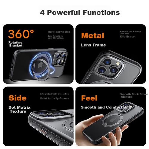 Funda Para IPHONE 15 Pro Max Pisen Soporte Negro