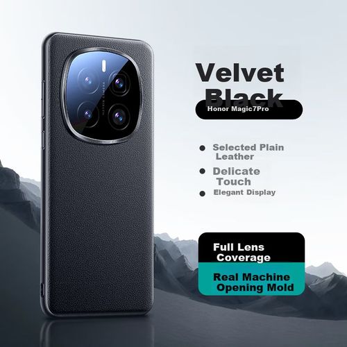 Funda Para HONOR Magic7 Pro TENJOO Cuero Dorado Amanecer