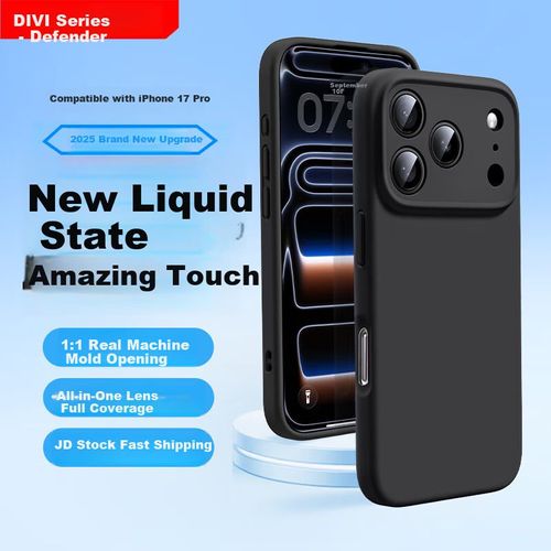 Funda Para IPHONE 17 Pro DIVI Silicona Negro