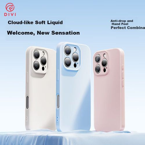 Funda Para IPHONE 15 DIVI Silicona Gris