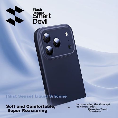 Funda Para IPHONE 17 Pro Max SmartDevil Silicona Líquida Transparente Resistente al agua