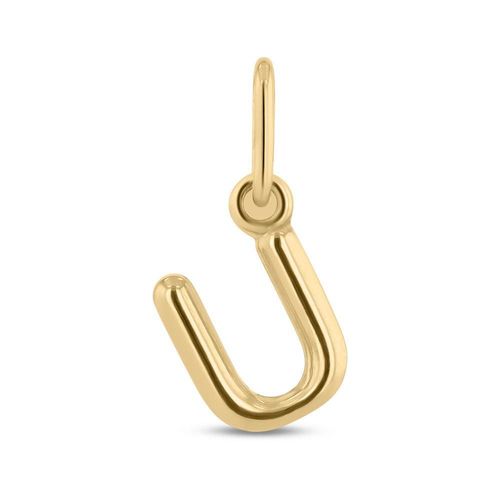 Dije De Oro Amarillo De 10K (Letra U) Sin Cadena