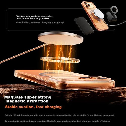 Funda Para IPHONE 17 Pro Max Baseus TPU Naranja