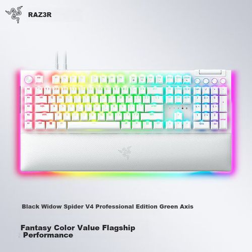 Teclado Gamer Razer BlackWidow V4 Pro Blanco RGB