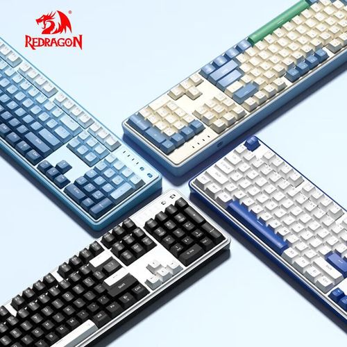 Teclado Mecanico Redragon KS104 Azul Degradado Bluetooth 104 Teclas
