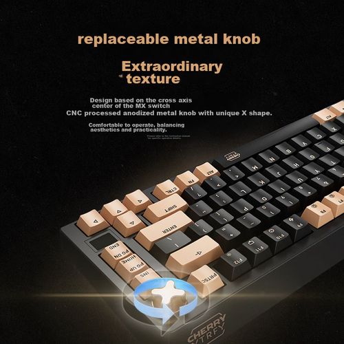 Teclado Gamer CHERRY XTRFY PIXIU75 Inalámbrico Bluetooth 2.4 GHz Switch Marrón Negro