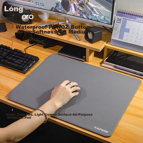 Alfombrilla Gamer CAPERE Lumina Pro Negra 450x400 mm Poron