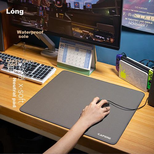 Mouse Pad CAPERE Armor Gris Base Goma 450x400 mm