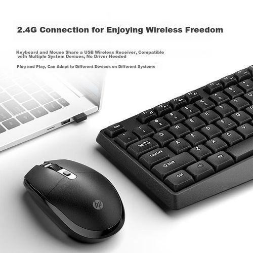 Combo Teclado y Mouse HP CS10L Inalámbrico Silencioso