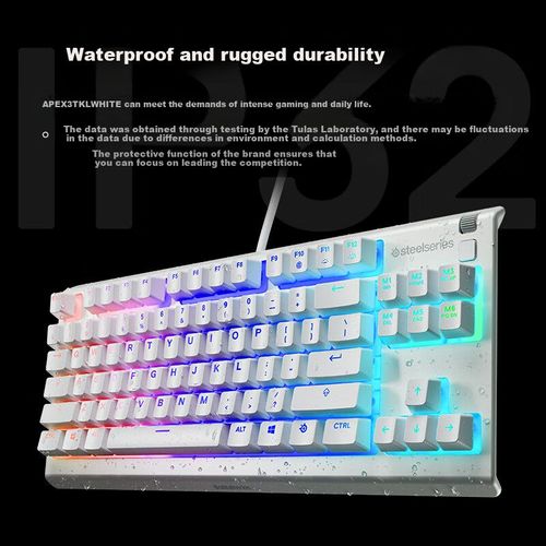 Teclado Gaming SteelSeries Apex 3 TKL Blanco Compacto
