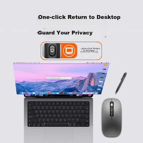 Ratón Inalámbrico VENFISH M108S Negro Recargable Bluetooth 3 Modos