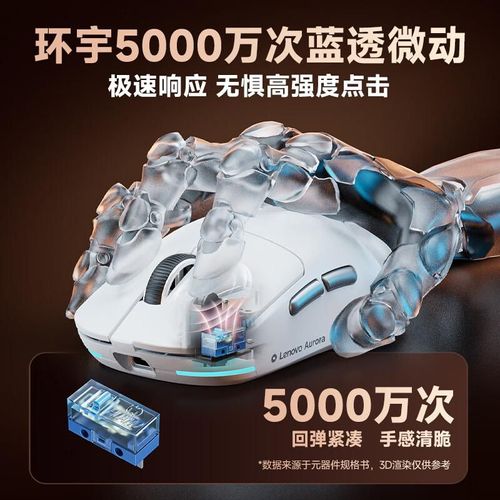 Mouse Inalámbrico Lenovo GM11 Aurora Negro RGB Recargable