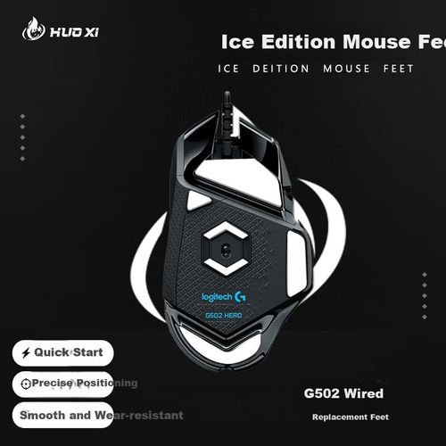 Deslizadores Ratón Fire Rhino G502 Hero Semitransparente Ice