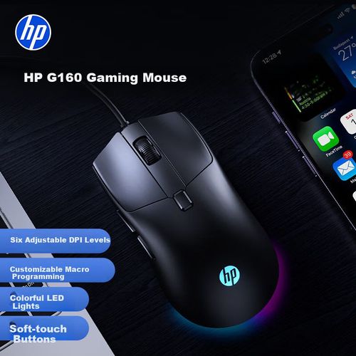 Ratón Gaming HP G160 Negro RGB Silencioso