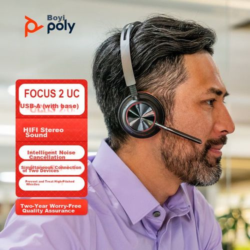 audífonos inalámbricos Plantronics Voyager Focus2 Negro