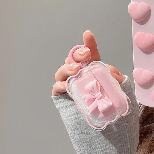funda protectora Beiyipin para AirPods 1ª y 2ª generación con moño