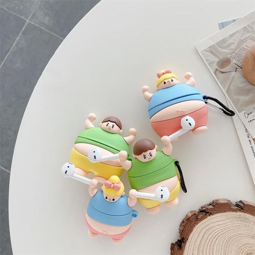 funda protectora Beiyipin para AirPods diseño levantamiento de pesas