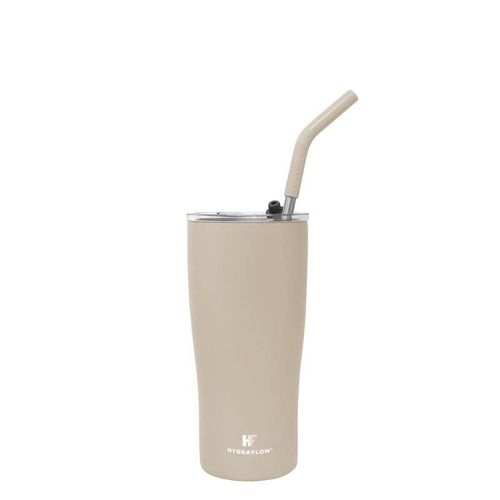 Vaso aislante HYDRAFLOW Capri 590 ml con pajita de acero inoxidable