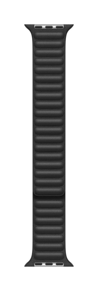 Correa de reloj Apple Leather Link negra de 40 mm tamaño mediano/grande