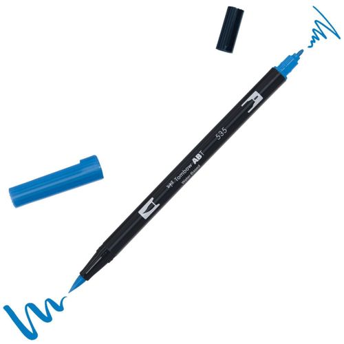 Bolígrafo de doble pincel Tombow ABT 535 azul cobalto a base de agua