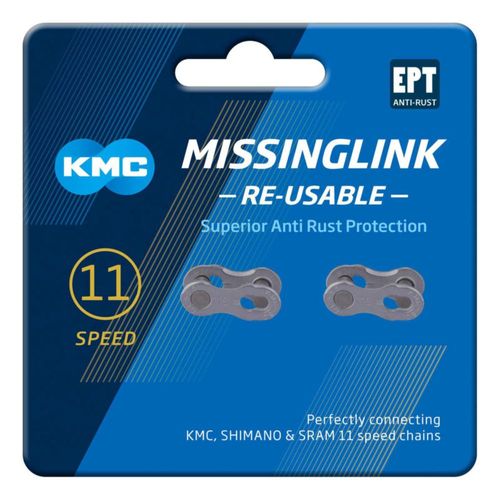 Chain Link KMC EPT de 11 velocidades reutilizable MissingLink 2 pares