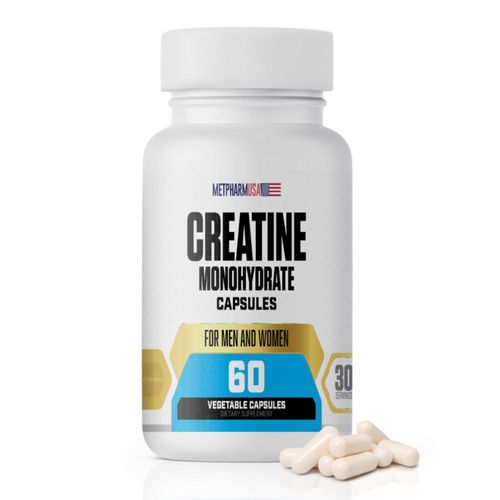 Suplemento MetPharmUSA monohidrato de creatina 1000 mg 60 cápsulas
