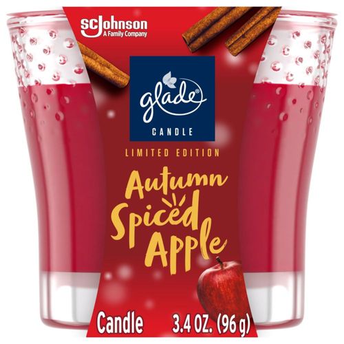 Ambientador Candle Jar Glade con sabor a manzana con especias otoñales 100 ml