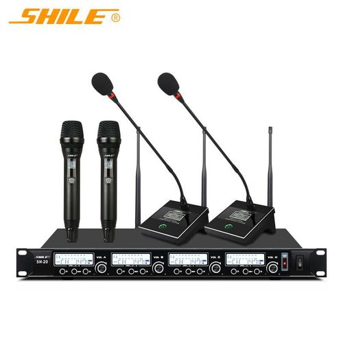 Micrófono inalámbrico SHILE SH-20 UHF cuatro micrófonos