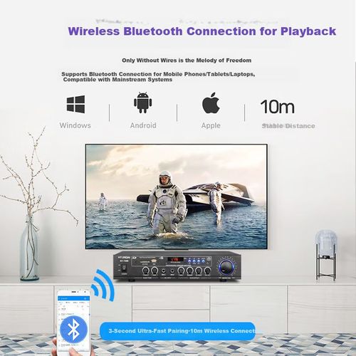 Amplificador Hyundai AV-729S Bluetooth 2.0 canales Karaoke