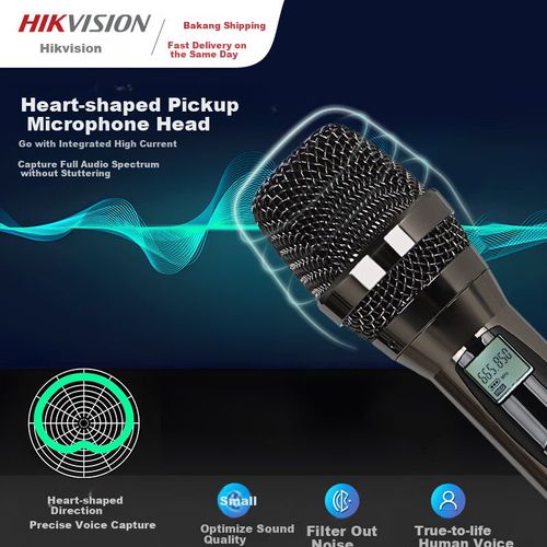 Micrófono HIKVISION Inalámbrico UHF Cuatro Unidades