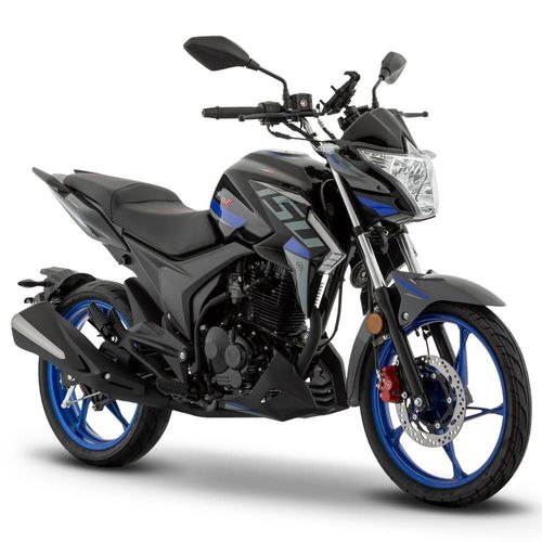 Motocicleta Italika 150Z Negra con Azul con GPS