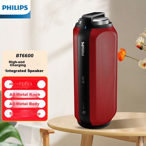 Bocina Philips BT6600 Bluetooth Roja Resistente al agua