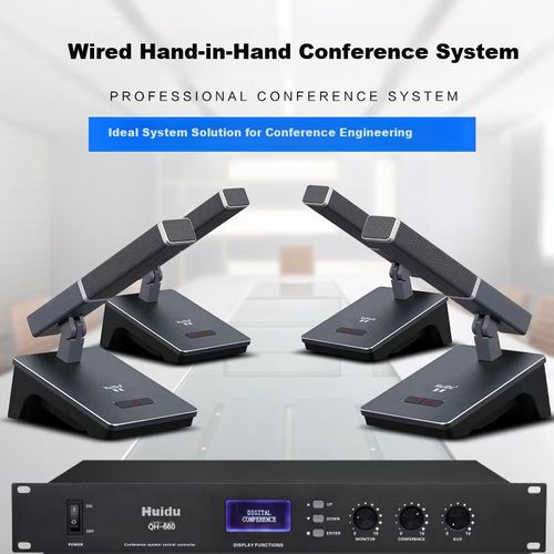 Micrófono HuiDu QH-660A Profesional Cable Negro