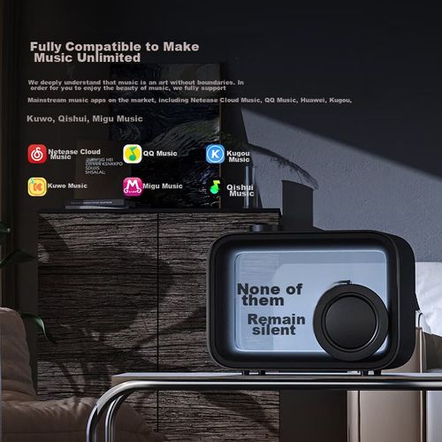 Bocina CC&JBL Bluetooth Inalámbrica Letras Flotantes Negra