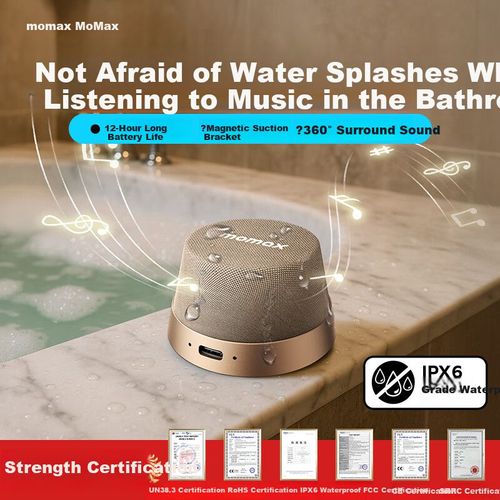 Bocina MOMAX VibeGo inalámbrica portátil resistente al agua