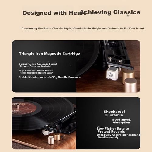 Reproductor de vinilo SANSUI V15 Bluetooth Retro madera